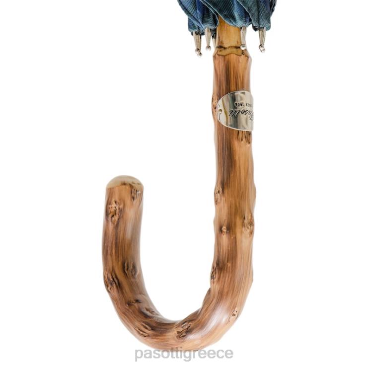 ομπρέλα | PASOTTI 142 celtic-8 k - μπλε καρό ομπρέλα με ξύλινη λαβή 2N6B8114 άνδρες